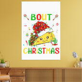 キッズメリークリスマスモンスタートラック幼児ボーイズXm キャンバスプリント (インサイチュ (リビング))