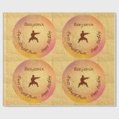 キッズモダンハッピーバースデー武術アーツアーツ空手 ラッピングペーパー (フラット)