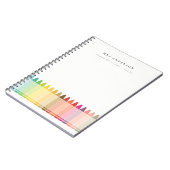 キッズモダン先生カラフルレインボークレヨンカラー ノートブック (左側)