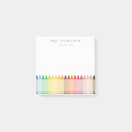 キッズモダン先生カラフルレインボークレヨンカラー ポストイット