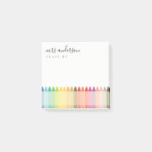 キッズモダン先生カラフルレインボークレヨンカラー ポストイット (正面)