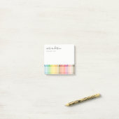 キッズモダン先生カラフルレインボークレヨンカラー ポストイット (デスク上)