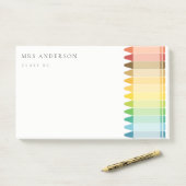 キッズモダン先生カラフルレインボークレヨンカラー ポストイット (デスク)