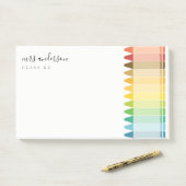 キッズモダン先生カラフルレインボークレヨンカラー ポストイット (デスク)