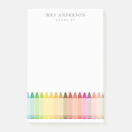 キッズモダン先生カラフルレインボークレヨンカラー ポストイット