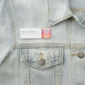 キッズモダン先生カラフルレインボークレヨンカラー 名札 (インサイチュ)