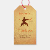 キッズモダン武術アーツ空手誕生日ありがとう ギフトタグ (正面)