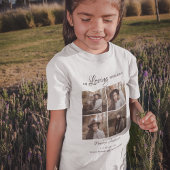 キッズモダン4フォトコラージュ葬儀Tシャツ Tシャツ