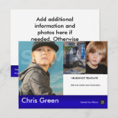 キッズモデルのヘッドショットコンポジションポストカード ポストカード (正面/裏面)