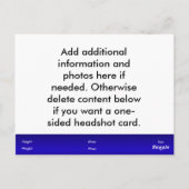 キッズモデルのヘッドショットコンポジションポストカード ポストカード (裏面)