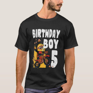 キッズモトクロス5th誕生日ボーイBMX 5歳Dir Tシャツ