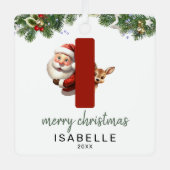 キッズモノグラムクリスマスツリー メタルオーナメント (正面)