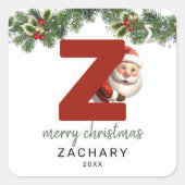キッズモノグラムクリスマス スクエアシール (正面)