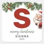 キッズモノグラムクリスマス スクエアシール (正面)