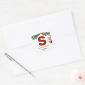 キッズモノグラムクリスマス スクエアシール (封筒)