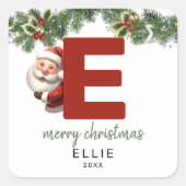 キッズモノグラムクリスマス スクエアシール (正面)