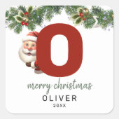 キッズモノグラムクリスマス スクエアシール (正面)