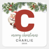 キッズモノグラムクリスマス スクエアシール (正面)