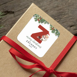 キッズモノグラムクリスマス スクエアシール