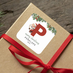 キッズモノグラムクリスマス スクエアシール