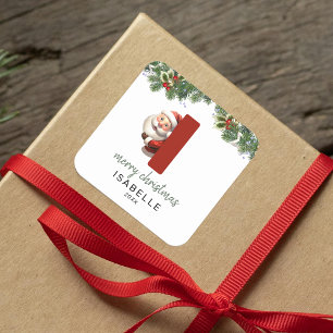 キッズモノグラムクリスマス スクエアシール