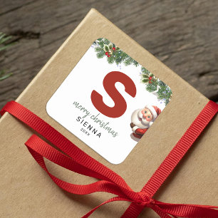 キッズモノグラムクリスマス スクエアシール