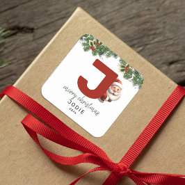 キッズモノグラムクリスマス スクエアシール