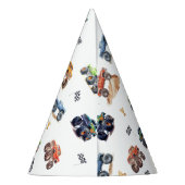 キッズモンスタモダンートラックバースデーパーティー パーティーハット (裏面)