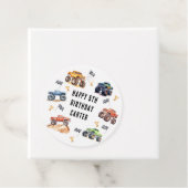 キッズモンスタモダンートラックバースデーパーティー フェイバータグ (インサイチュ)