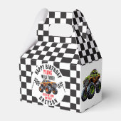 キッズモンスタモダンートラックバースデーパーティー フェイバーボックス (正面サイド)