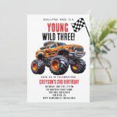 キッズモンスタモダンートラックバースデーパーティー 招待状 (スタンド正面)