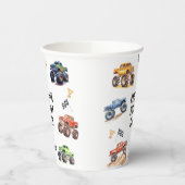 キッズモンスタモダンートラックバースデーパーティー 紙コップ (左)