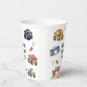 キッズモンスタモダンートラックバースデーパーティー 紙コップ (右)