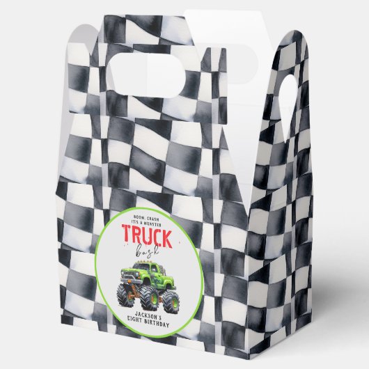 キッズモンスタモダンートラック誕生日パーティー フェイバーボックス (オープン)