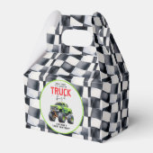 キッズモンスタモダンートラック誕生日パーティー フェイバーボックス (正面サイド)