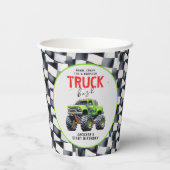 キッズモンスタモダンートラック誕生日パーティー 紙コップ (裏面)