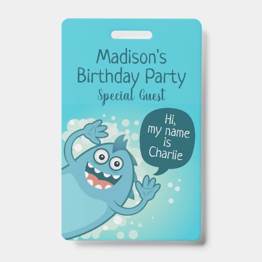 キッズモンスターカスタム文字バッジ バッジ (正面)