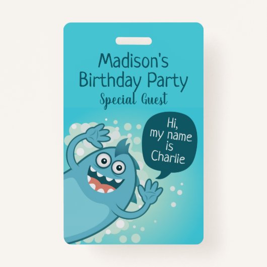 キッズモンスターカスタム文字バッジ バッジ (正面)