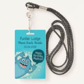 キッズモンスターカスタム文字バッジ バッジ (裏面ランヤード)