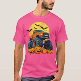 キッズモンスタートラックハロウィンパンプキンジャックOランター Tシャツ