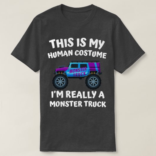 キッズモンスタートラックハロウィーンのコスチューム幼児の男の子 Tシャツ (デザイン正面)