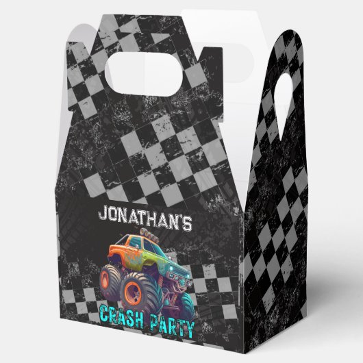 キッズモンスタートラックラリー誕生日パーティー フェイバーボックス (オープン)