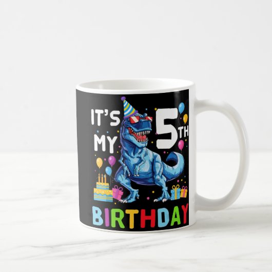 キッズモンスタートラック圧砕歳5 コーヒーマグカップ (右)