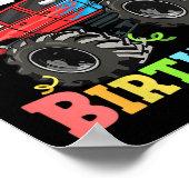 キッズモンスタートラック私の3歳の誕生日の男の子3 3 ポスター (角)