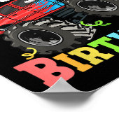 キッズモンスタートラック私の5誕生日少年5 Five ポスター (角)