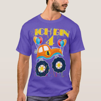 キッズモンスタートラック誕生日ギフトビンシュン4 J Tシャツ
