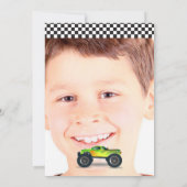 キッズモンスタートラック誕生日パーティー追加フォト招待状 招待状 (裏面)