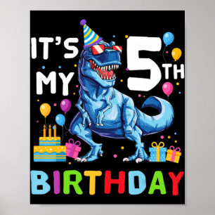 キッズモンスタートラック5歳5誕生日ボーイモ ポスター