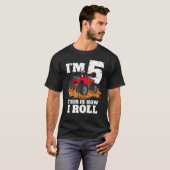 キッズモンスタートラック5誕生日少年5歳Te Tシャツ (正面フル)