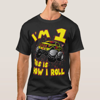 キッズモンスタートラックIM 1これが私転がの1st Biのやり方 Tシャツ